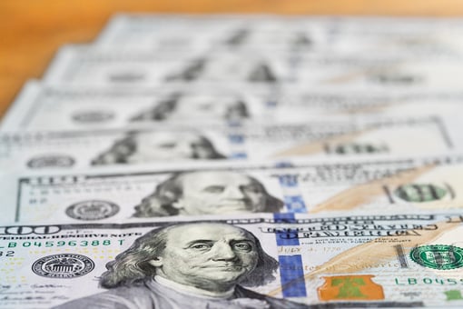 Six One Hundred Dollar Bills Cash Money Invest Dividend Getty