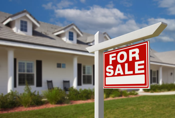 A For Sale sign in front of a house