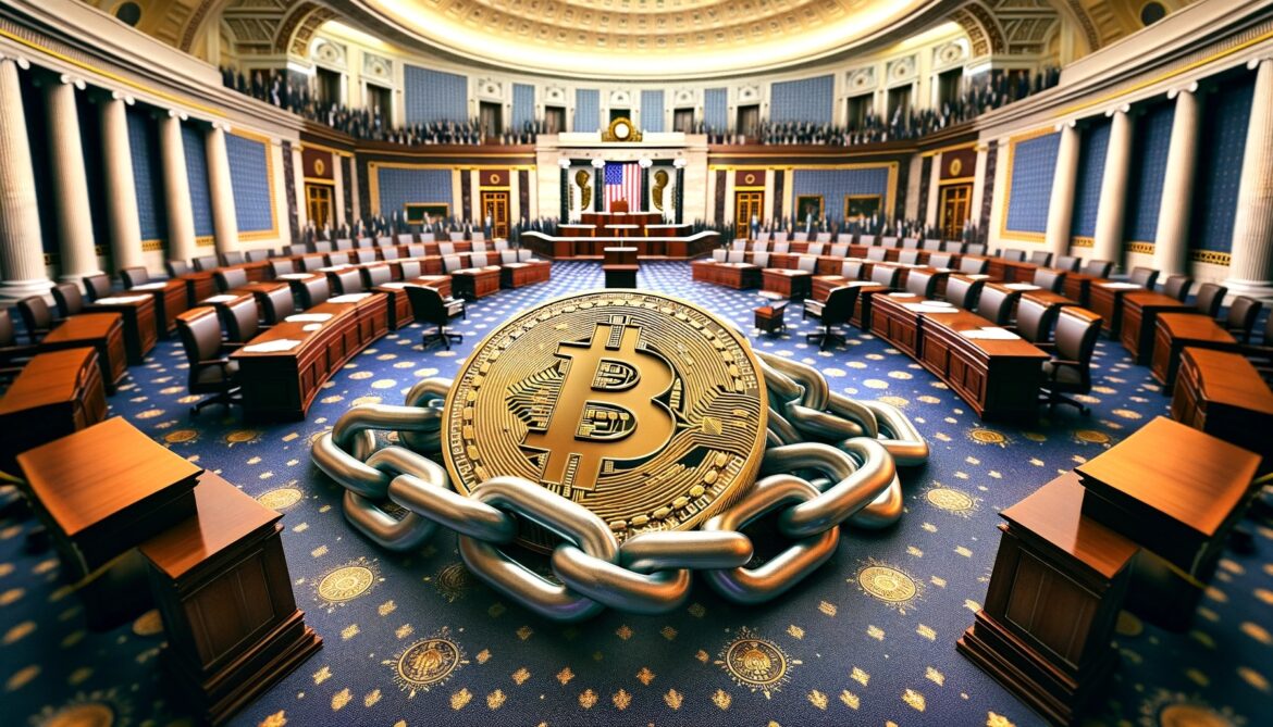 DALL·E-2023-12-11-13.20.38-Create-a-hyperrealistic-cover-image-for-a-tech-publication-featuring-a-large-Bitcoin-symbol-on-the-U.S.-Senate-floor-depicting-a-struggle-for-freedo.jpg
