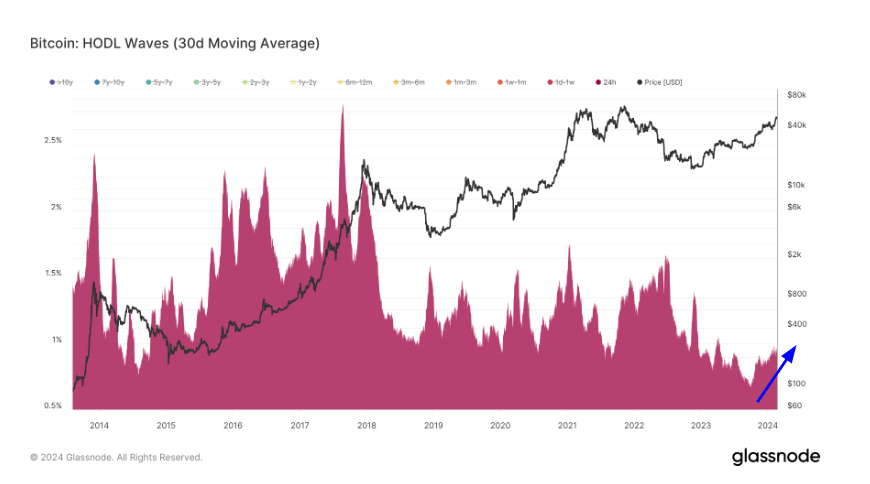 HODL Waves 24 hours: (Source: Glassnode)