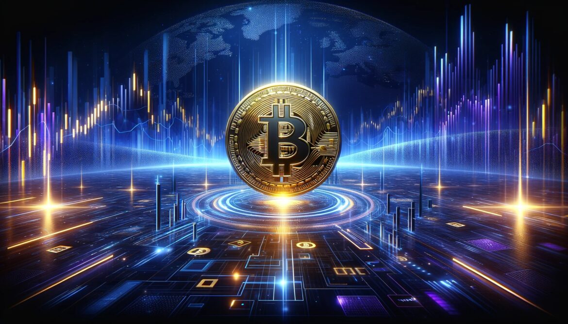 DALL·E-2024-02-13-13.18.22-A-panoramic-view-featuring-a-golden-Bitcoin-symbol-centrally-located-surrounded-by-a-dynamic-digital-landscape.-This-futuristic-environment-includes.jpg